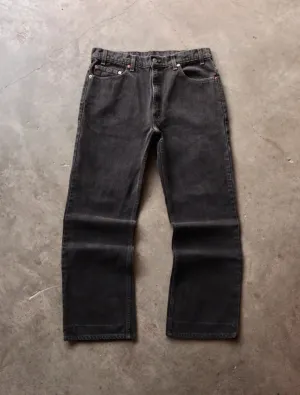 1990S LEVI'S BLACK FLARED DENIM PANTS