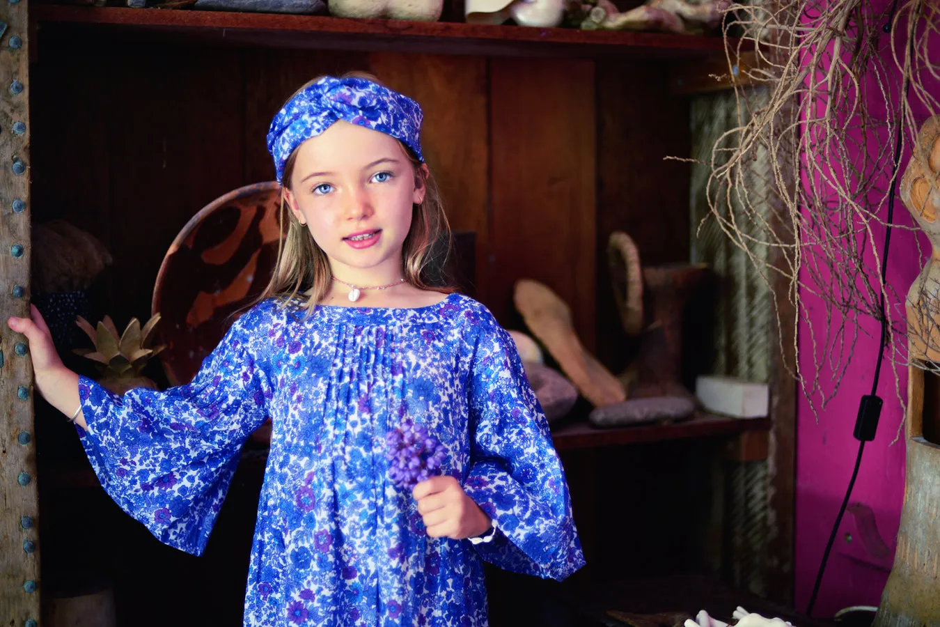 Anouk Dress Blue Aster