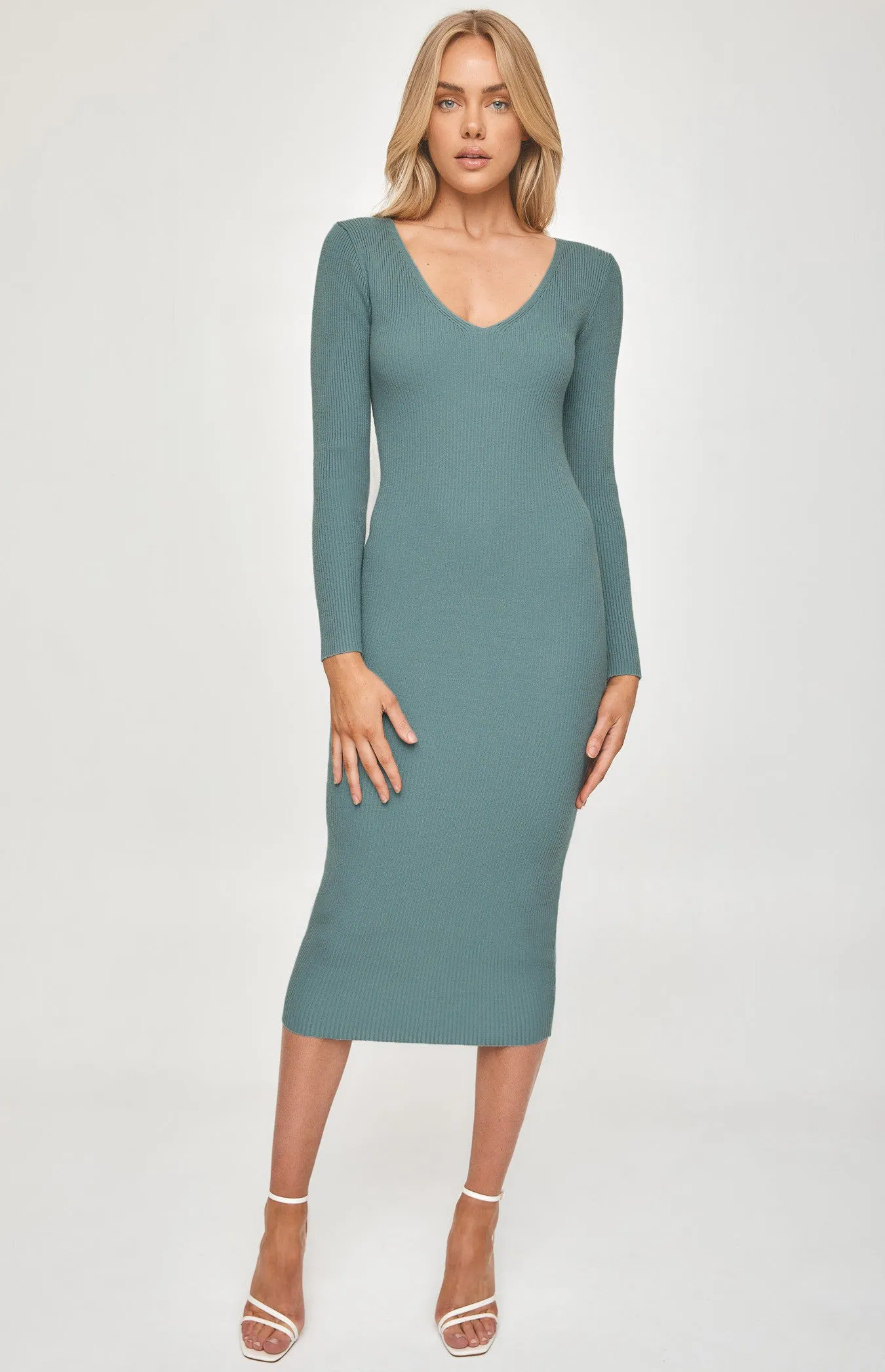 BACK TO BASICS KNIT MIDI DRESS