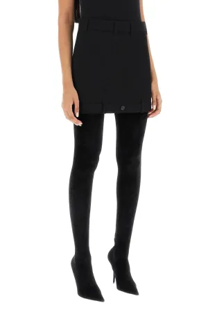 Balenciaga deconstructed twill mini skirt