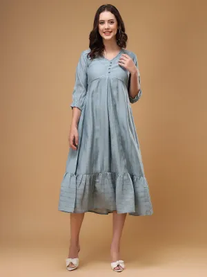 Bani Women Cotton A Line MIDI Dress