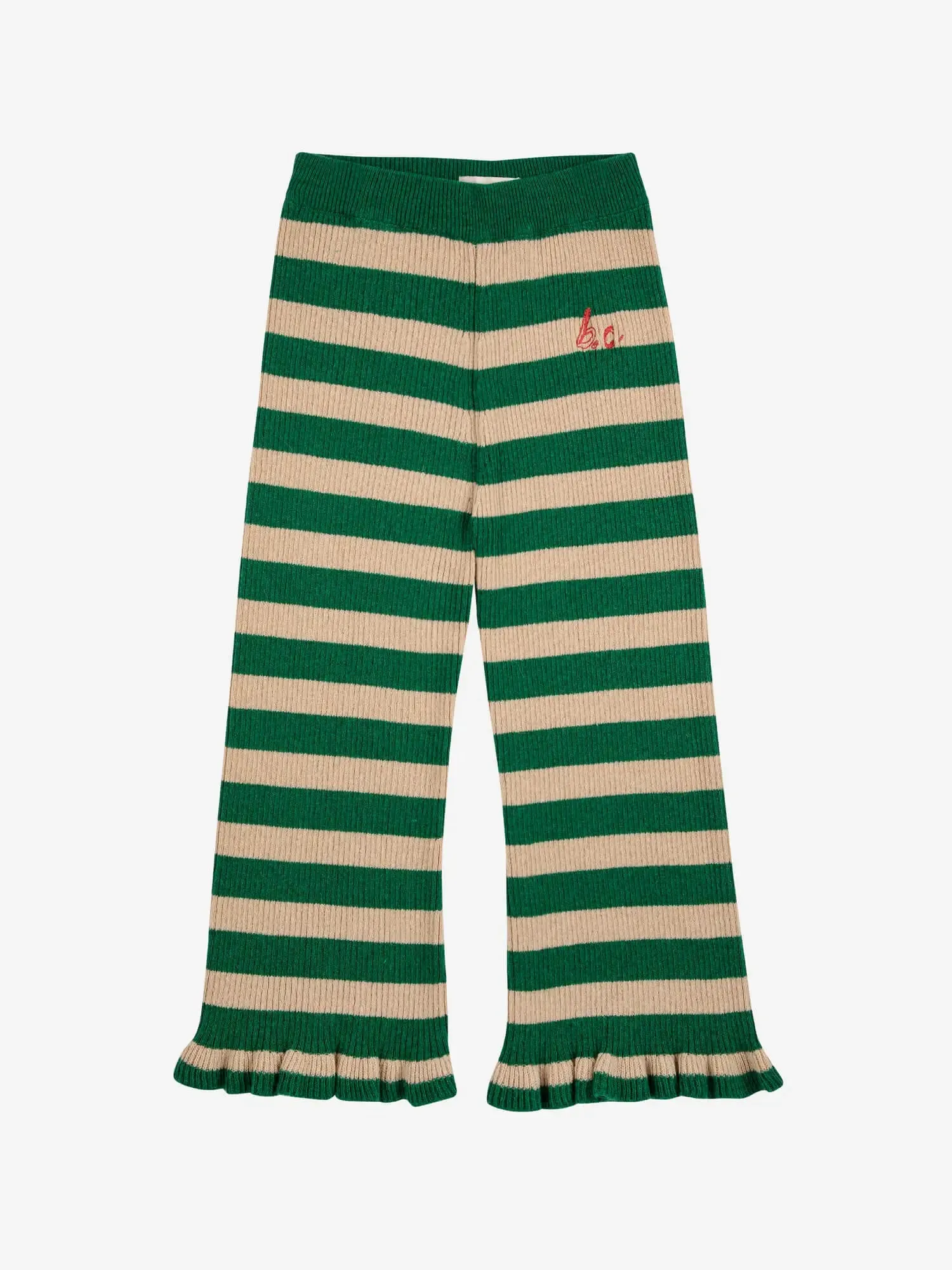 BC stripes knitted ruffle pants