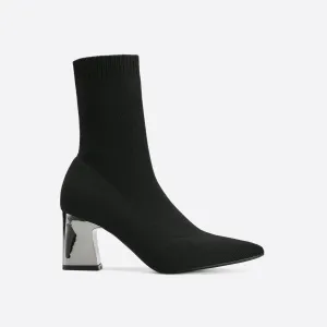 binfenxie- Women Pointed Toe Block Heeled Ankle Boots