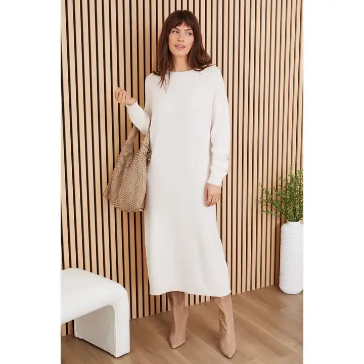 Boatneck Knit Maxi Ivory