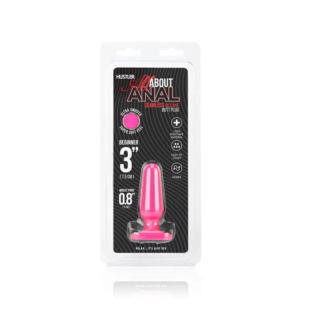 Body-Safe Silicone Butt Plug 3"