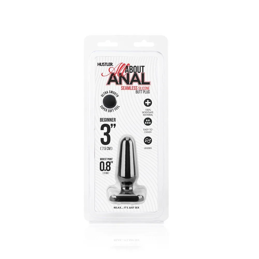 Body-Safe Silicone Butt Plug 3"