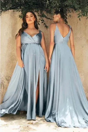 BRI WRAP - SATIN CROSSOVER DRESS
