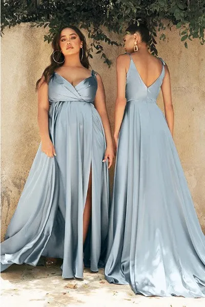 BRI WRAP - SATIN CROSSOVER DRESS