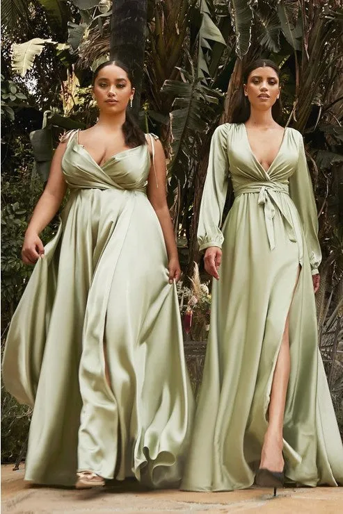 BRI WRAP - SATIN CROSSOVER DRESS