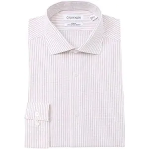 Calvin Klein Steel  Slim Fit Stretch non iron Dress Shirt Gray Multi