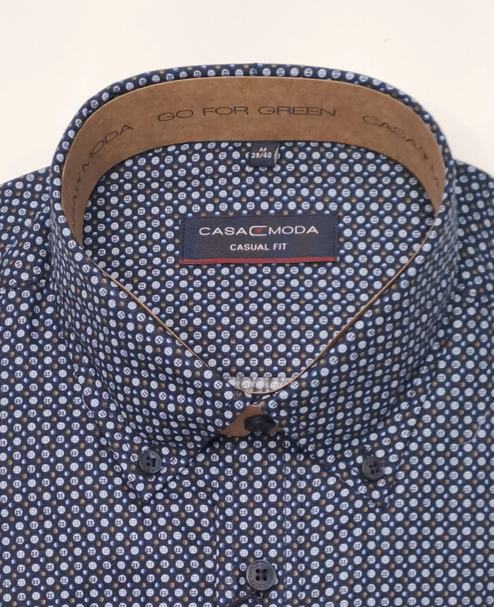 Casa Moda Long Sleeve Casual Shirt - Navy/Blue
