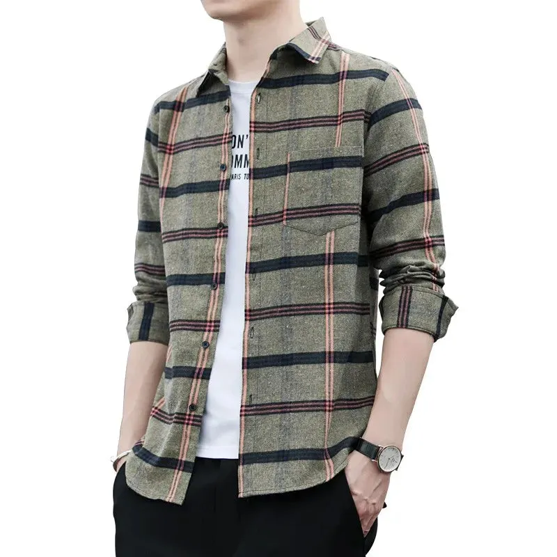 Casual Long Sleeve Plaid Shirt