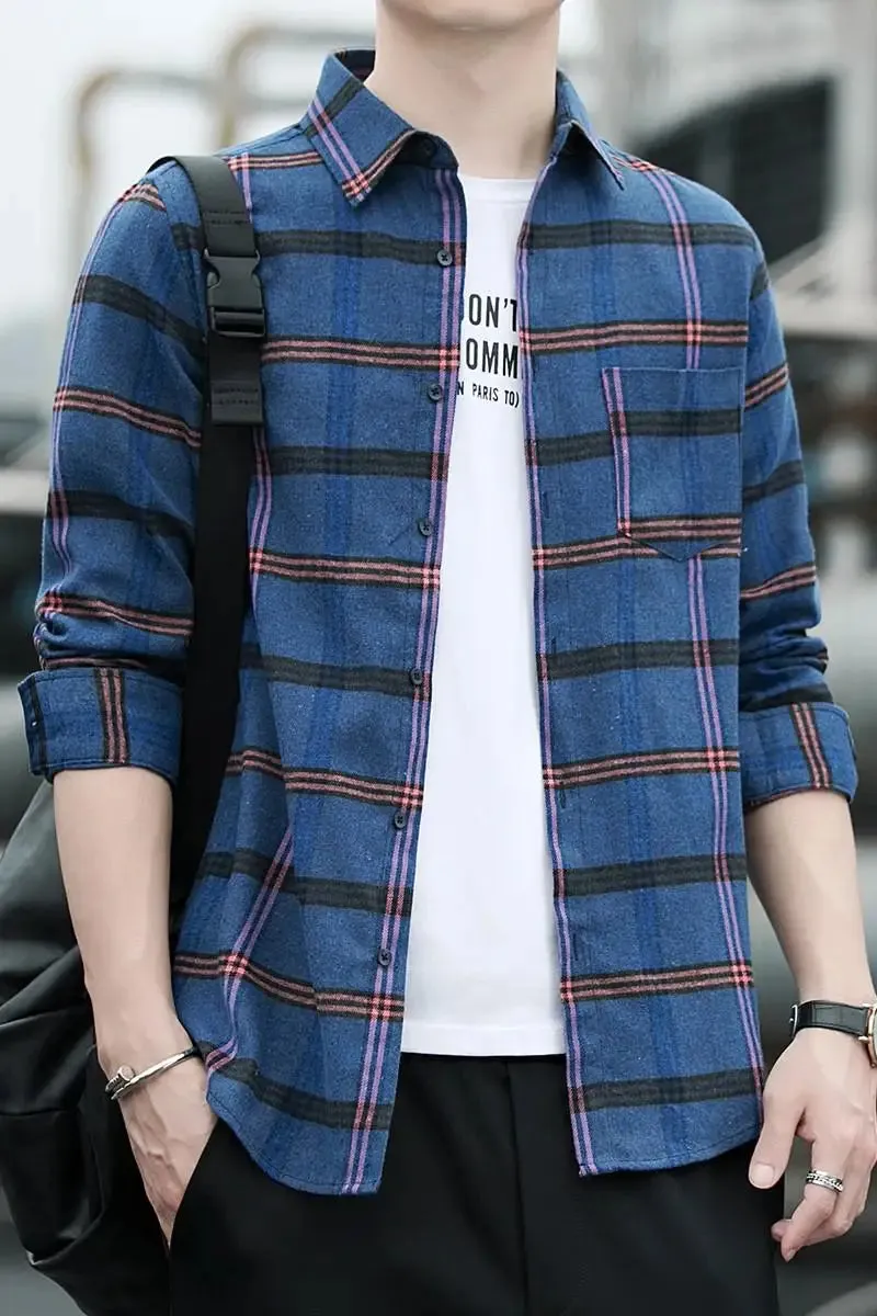 Casual Long Sleeve Plaid Shirt