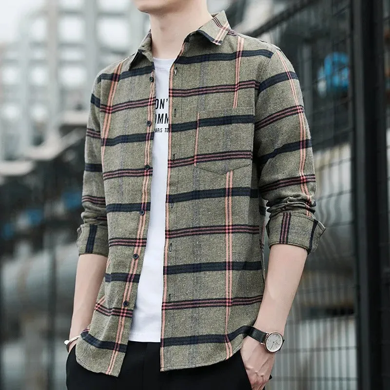 Casual Long Sleeve Plaid Shirt