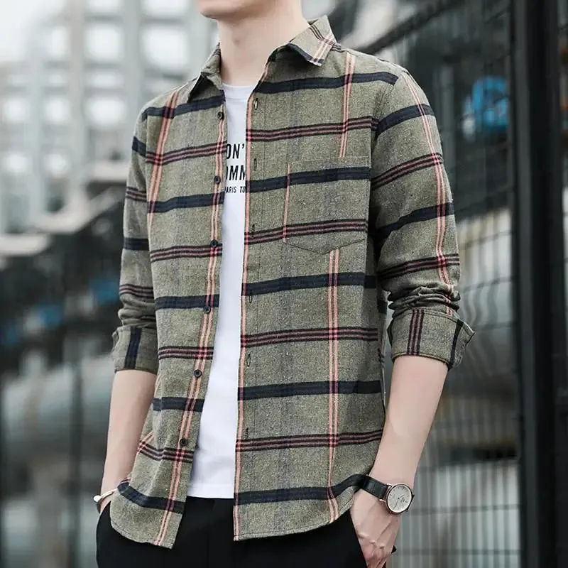 Casual Long Sleeve Plaid Shirt