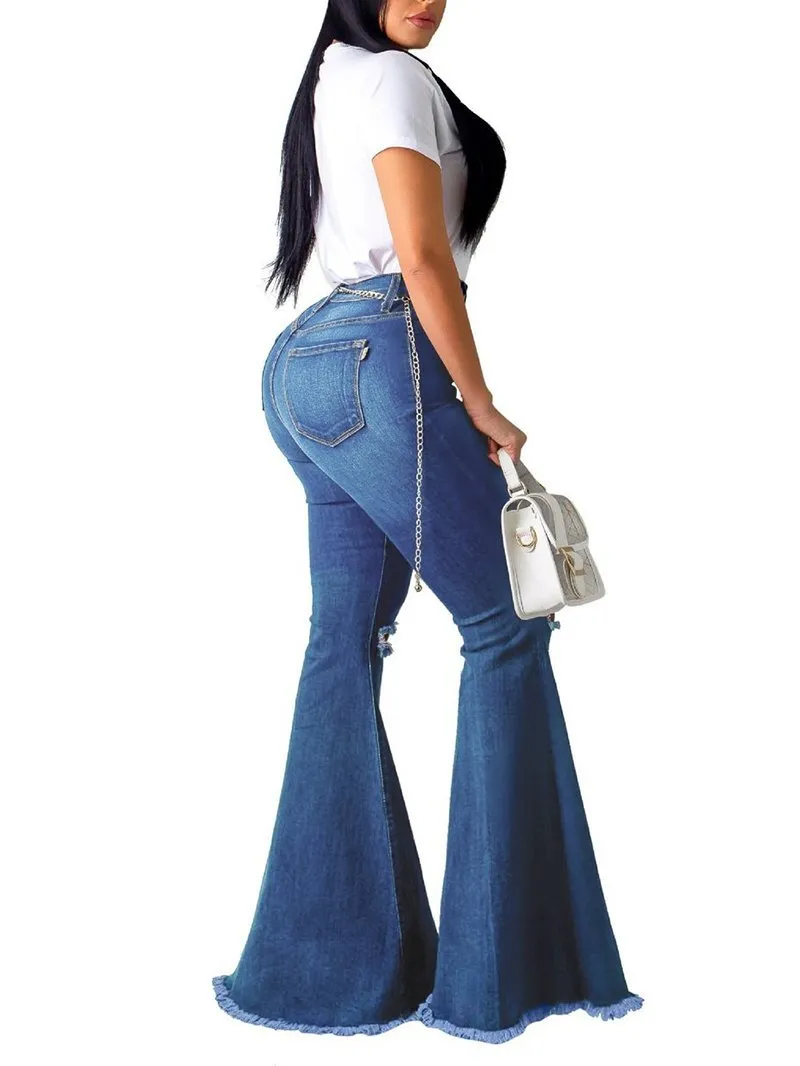 Casual Stretch Skinny Denim Flared Pants
