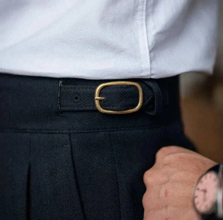 Cold season straight trousers