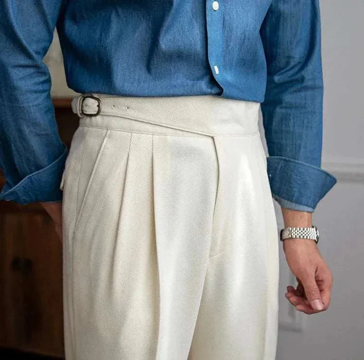 Cold season straight trousers