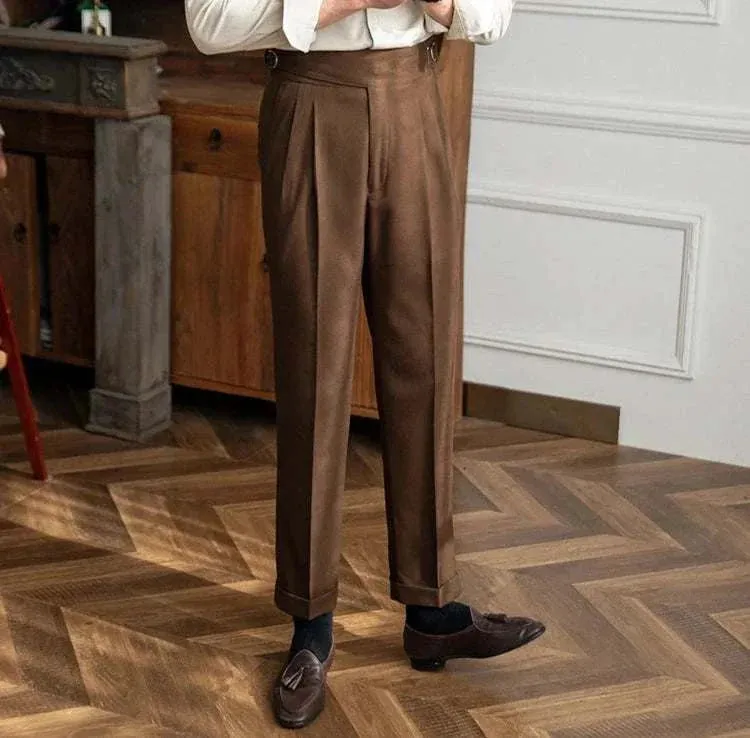 Cold season straight trousers