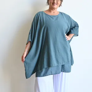 Come Fly With Me Layered Cotton Kaftan Top