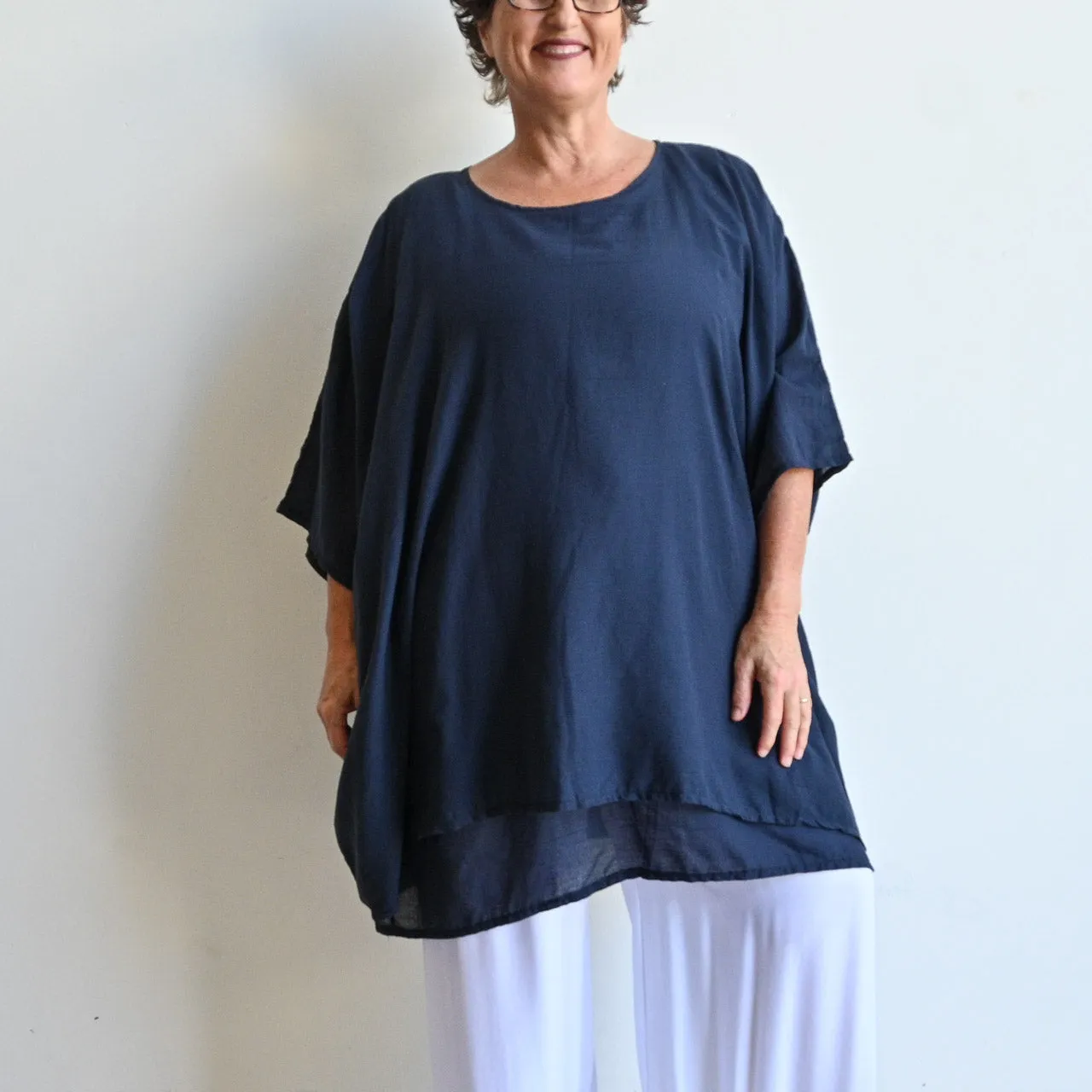 Come Fly With Me Layered Cotton Kaftan Top