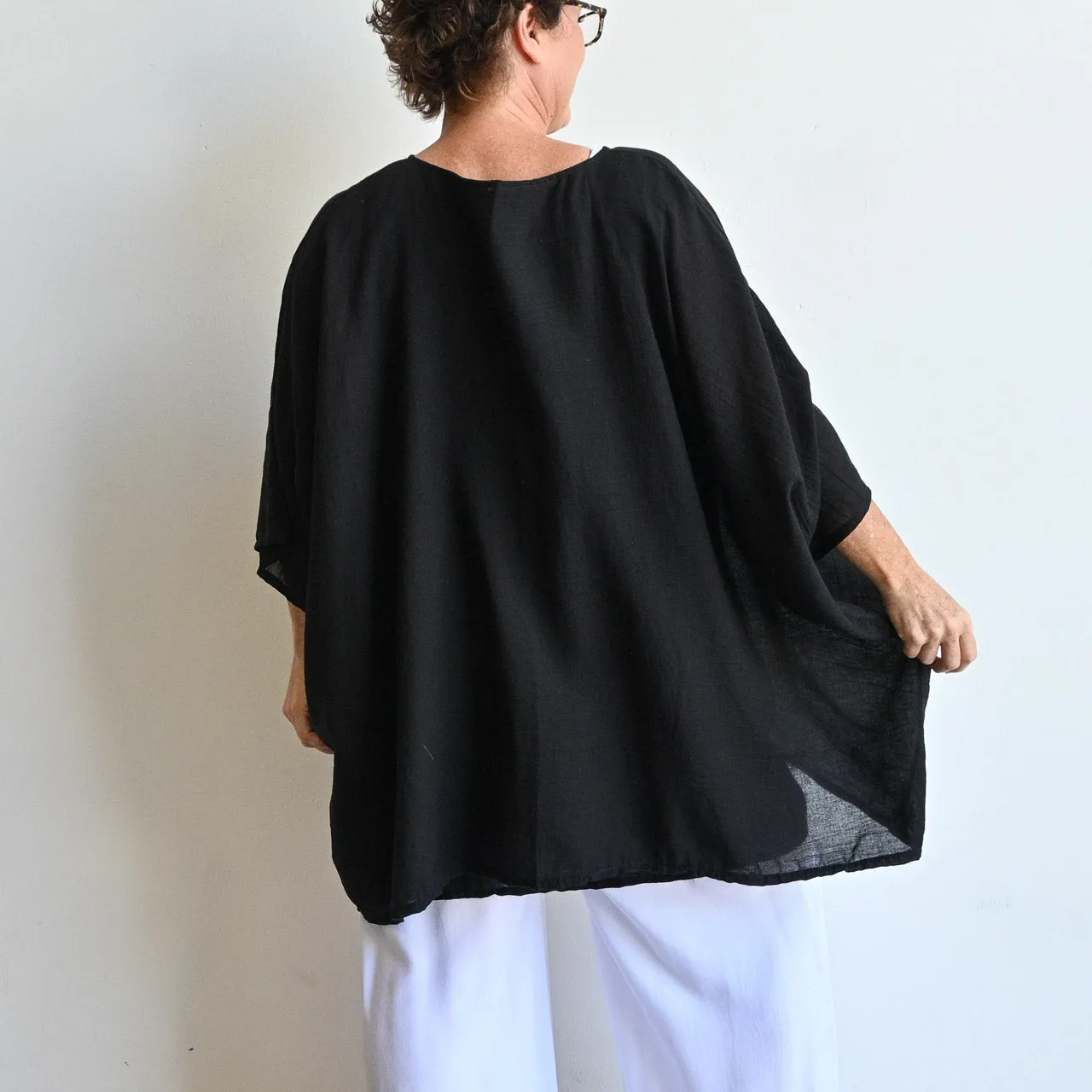 Come Fly With Me Layered Cotton Kaftan Top
