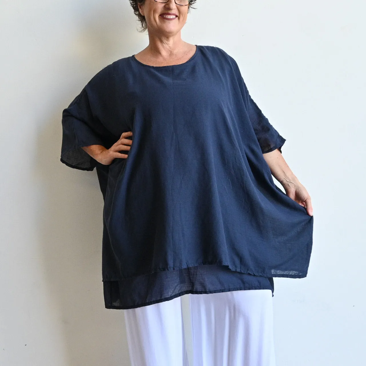 Come Fly With Me Layered Cotton Kaftan Top