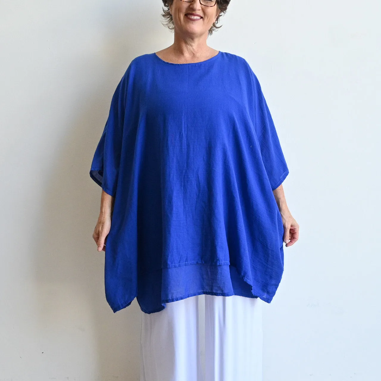 Come Fly With Me Layered Cotton Kaftan Top