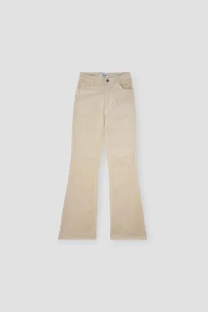 Corduroy Pant For Women - Ecru