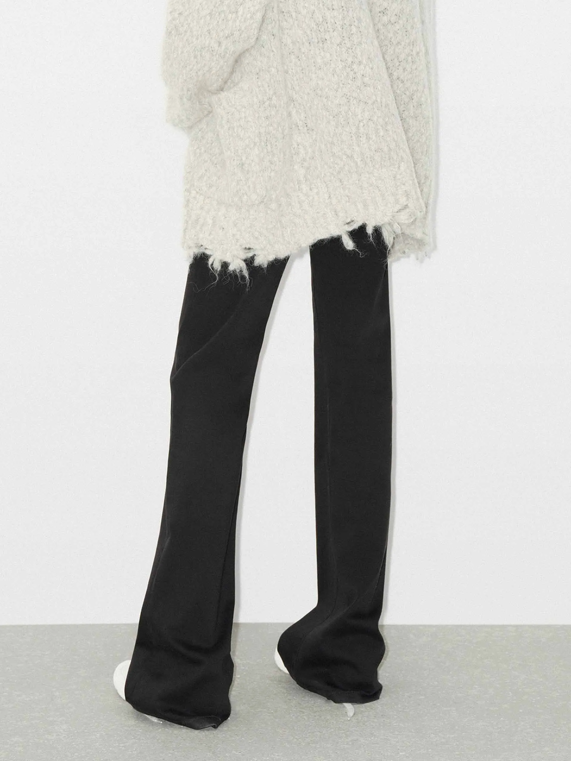 Cotton Blend Black Flared Jeans