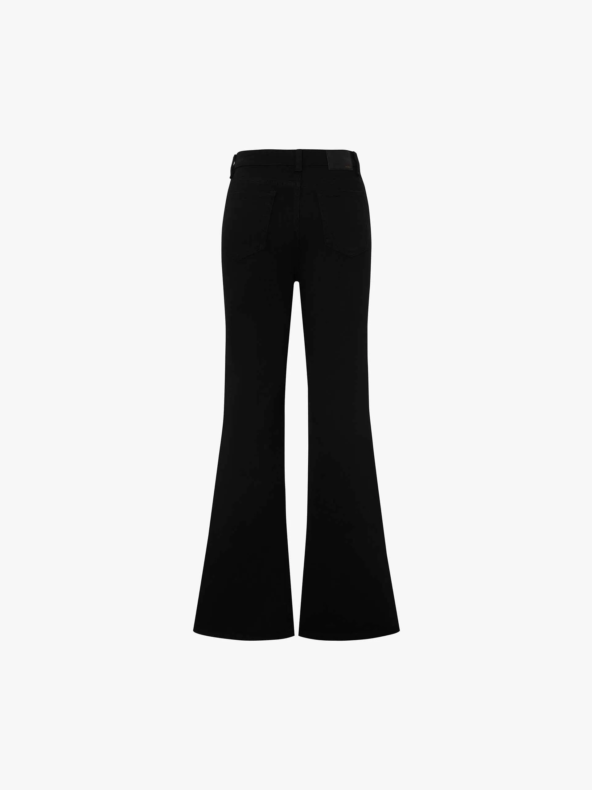 Cotton Blend Black Flared Jeans