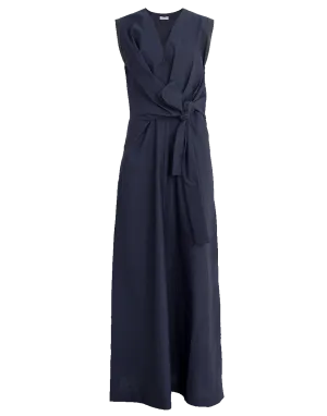 Crinkle Wrap Maxi Dress