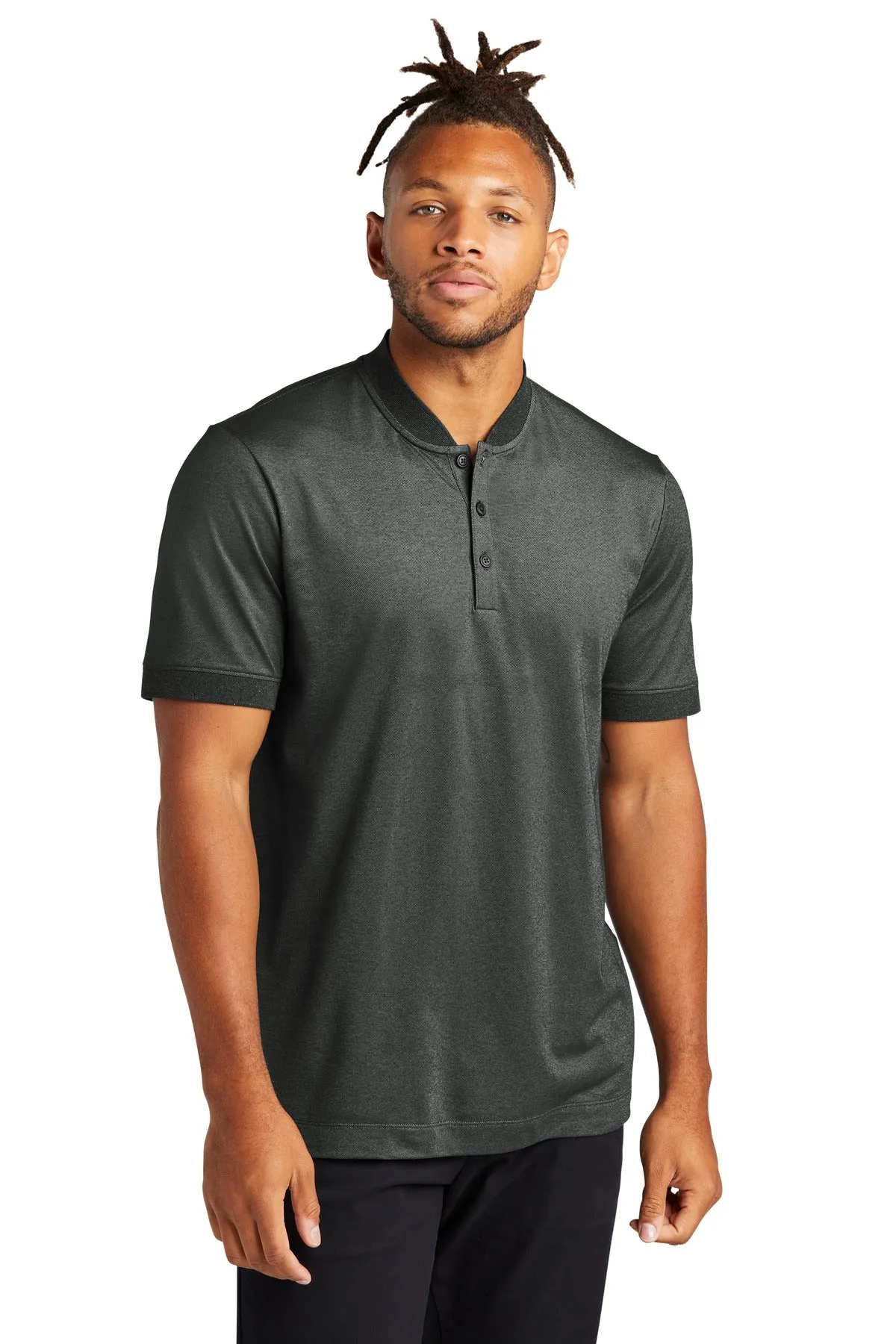 Custom Embroidered - Mercer Mettle™ Stretch Pique Henley MM1008