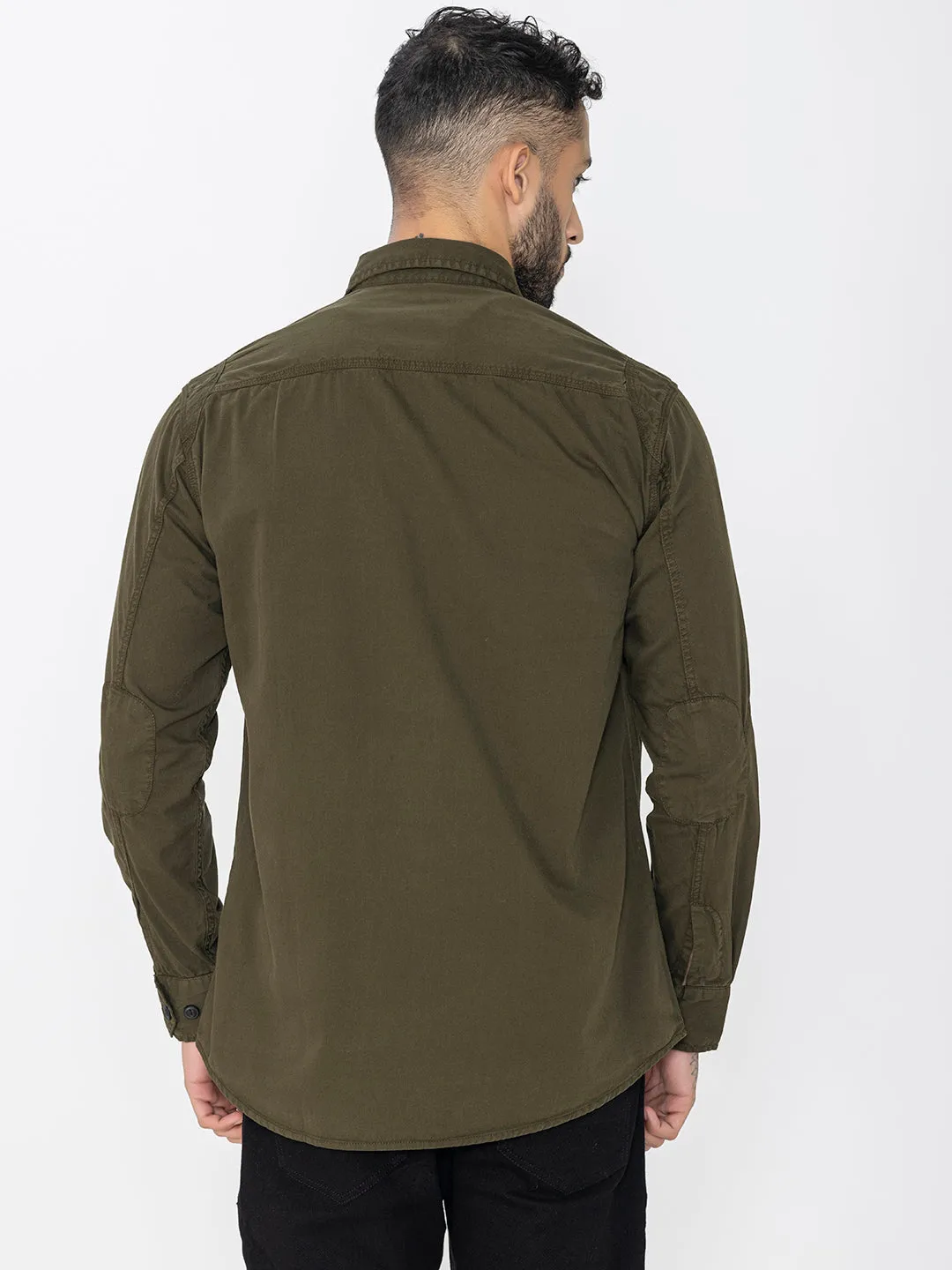 Dark olive utility double pockets
