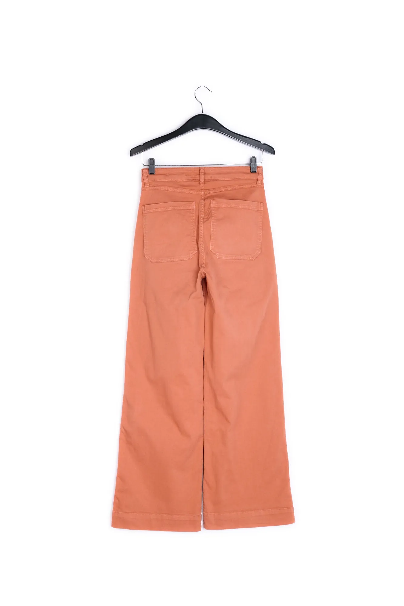 Dark peach flared high wide leg pants
