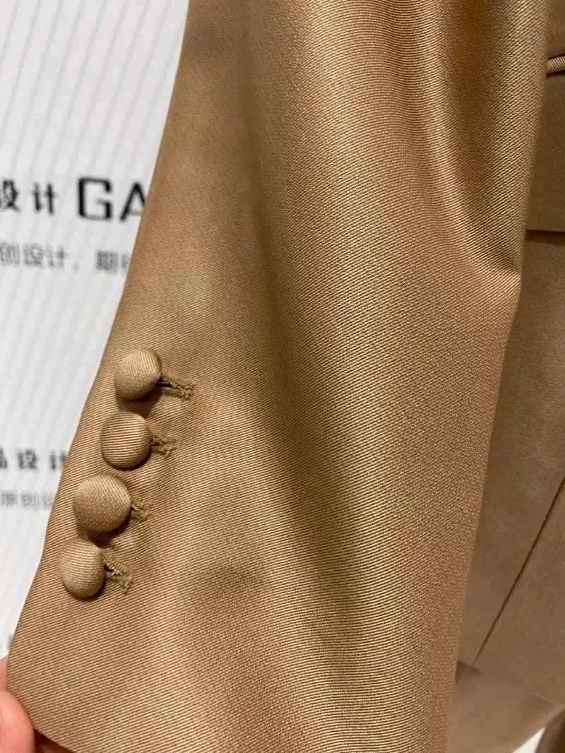 Double-Breasted Flared Pant Suit - Two-Piece Women Suit