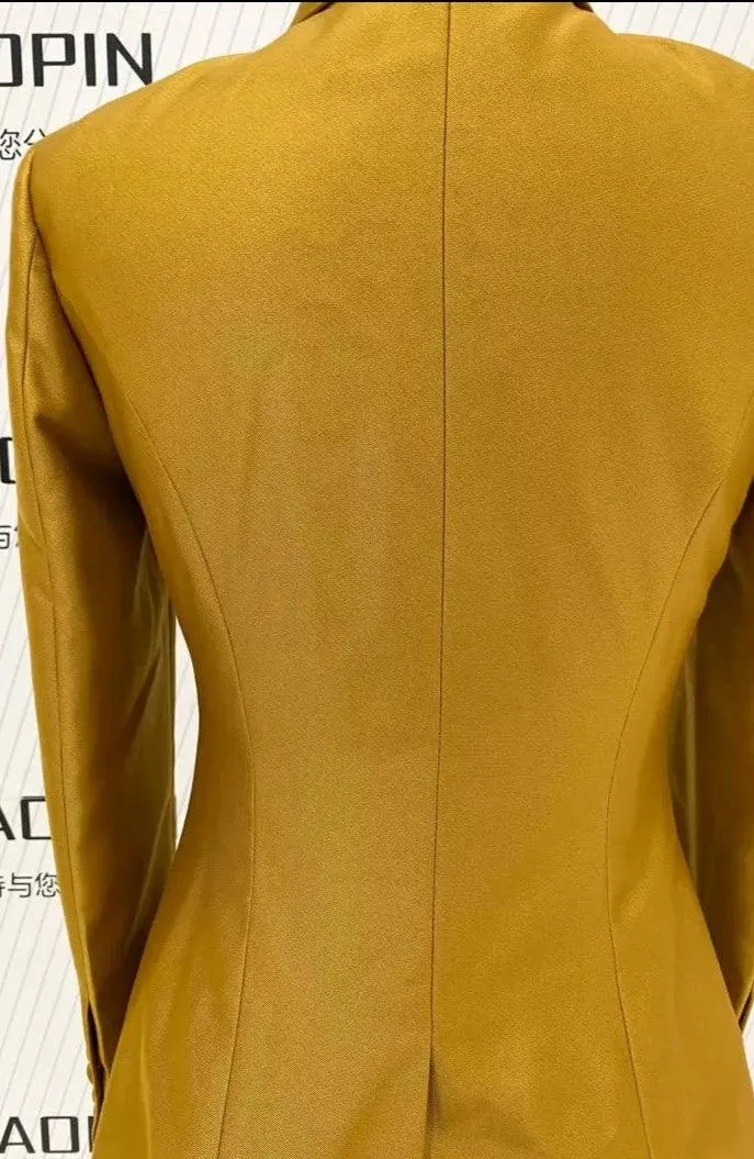 Double-Breasted Flared Pant Suit - Two-Piece Women Suit