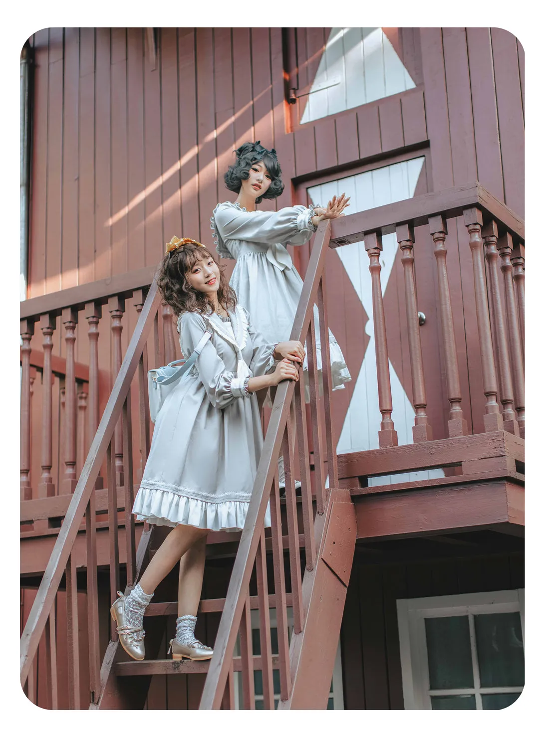 EESSILY~Shimmer Dust~Sailor Collar Lolita OP Dress