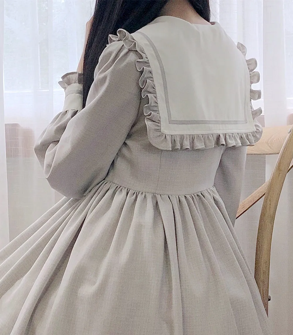EESSILY~Shimmer Dust~Sailor Collar Lolita OP Dress