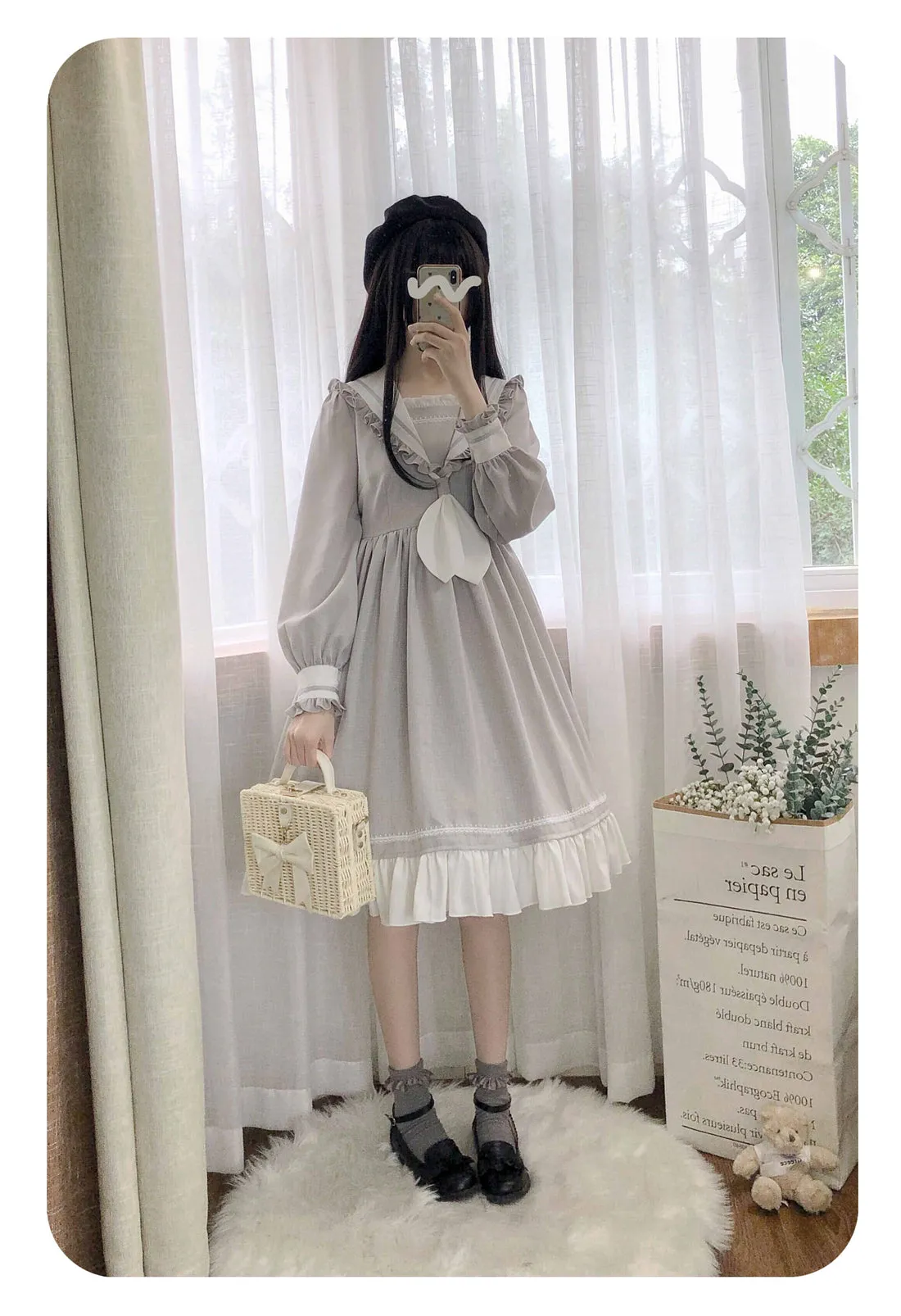 EESSILY~Shimmer Dust~Sailor Collar Lolita OP Dress