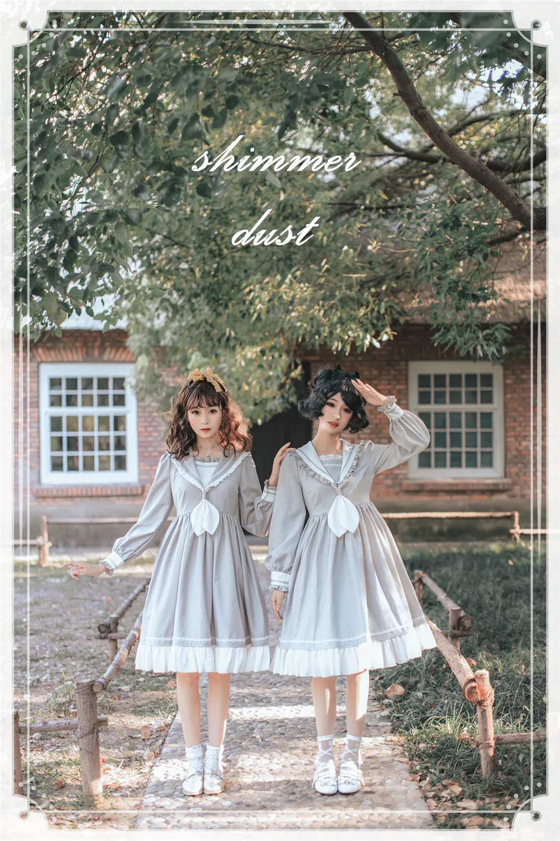 EESSILY~Shimmer Dust~Sailor Collar Lolita OP Dress
