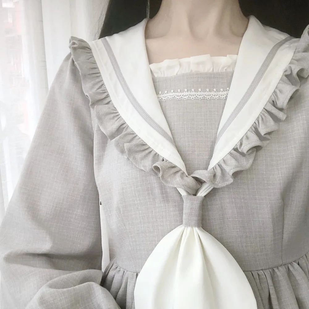 EESSILY~Shimmer Dust~Sailor Collar Lolita OP Dress