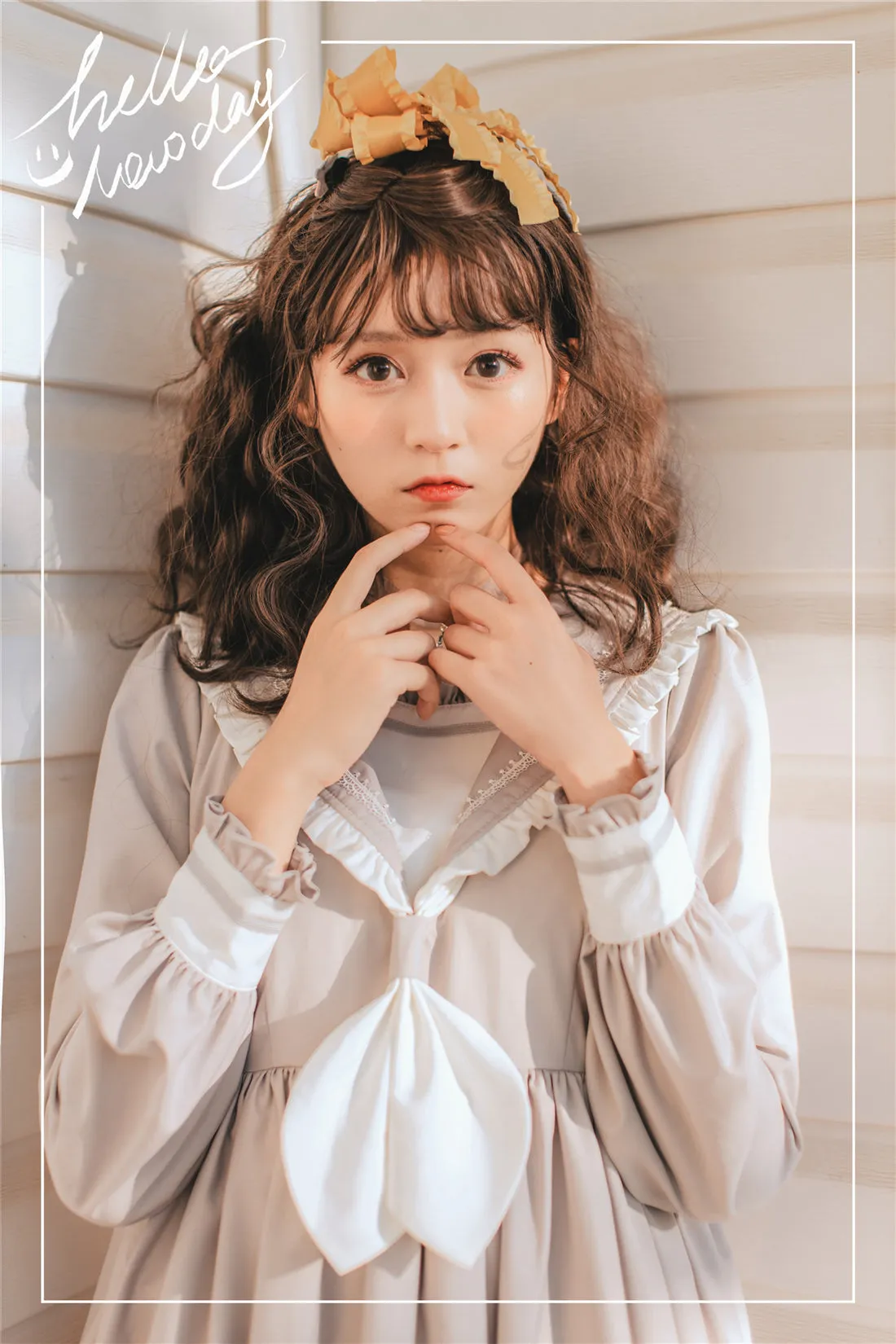 EESSILY~Shimmer Dust~Sailor Collar Lolita OP Dress