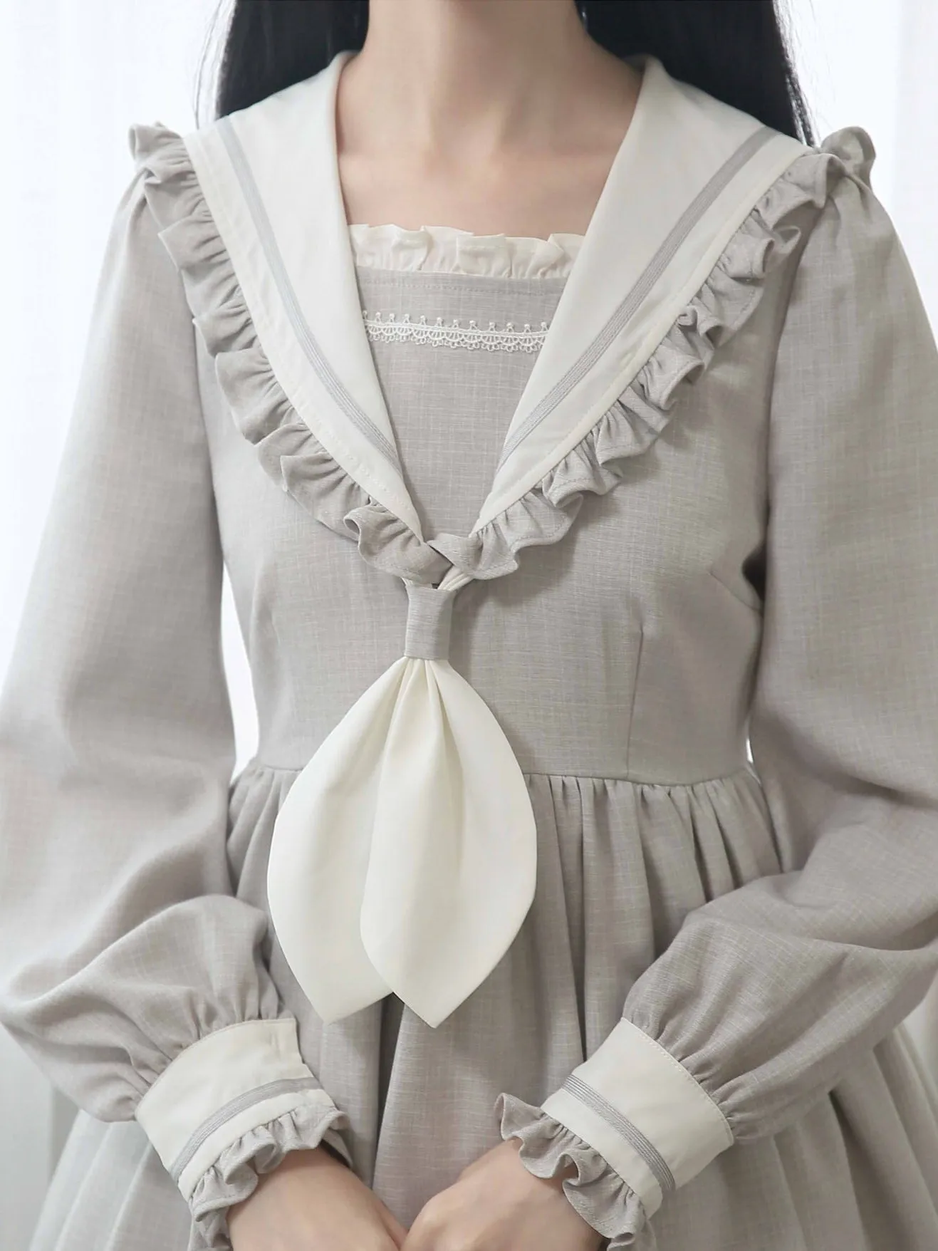 EESSILY~Shimmer Dust~Sailor Collar Lolita OP Dress