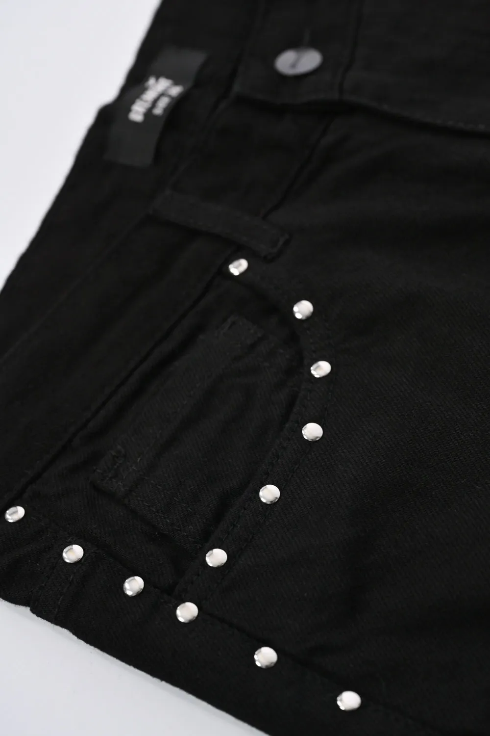 EMBELLISHED FLARED DENIM
