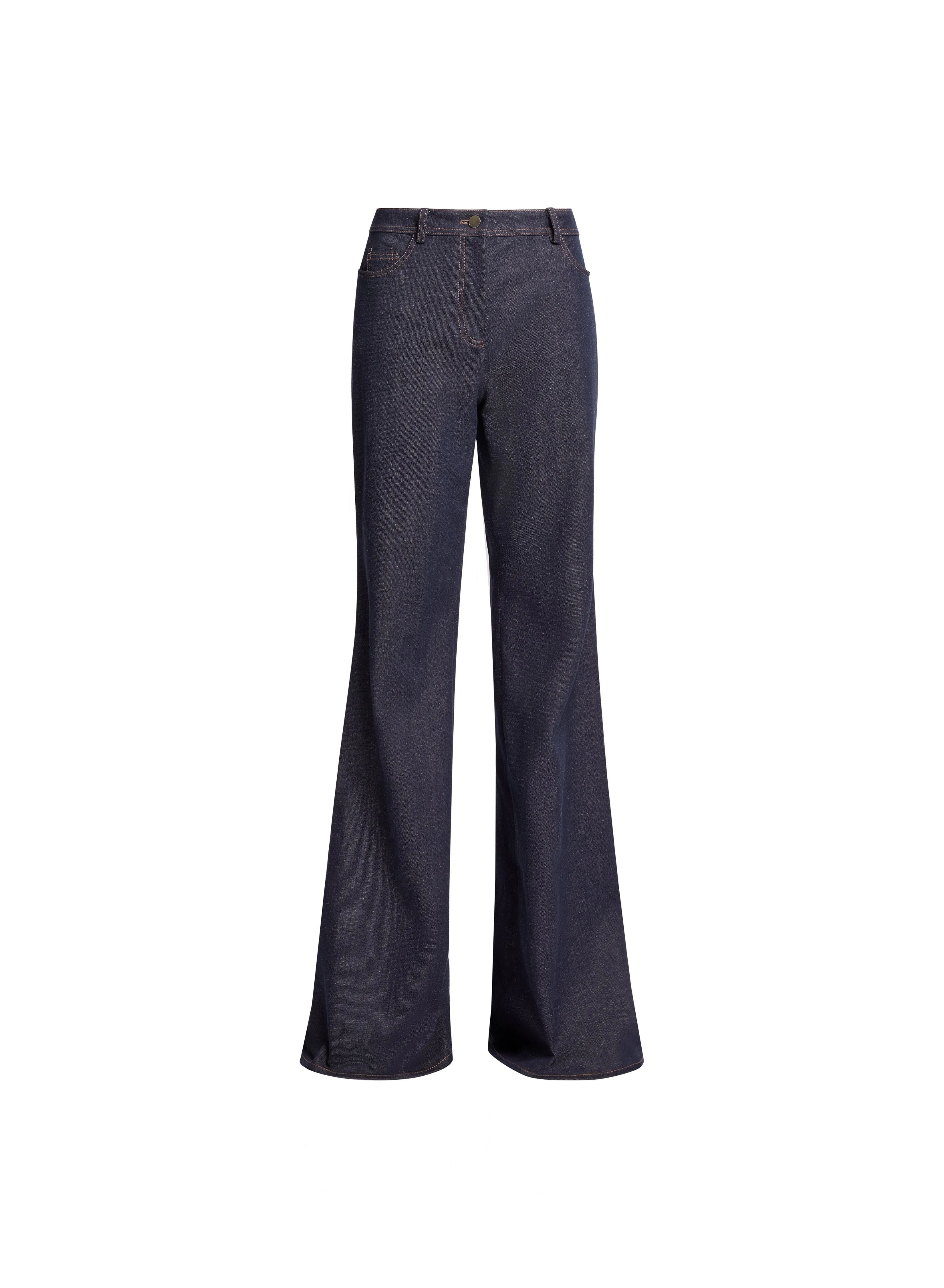 Embroidered Denim Pants