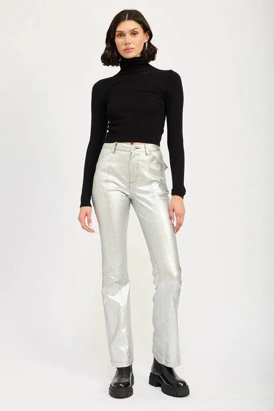 Emory Park Metallic Flared Pants