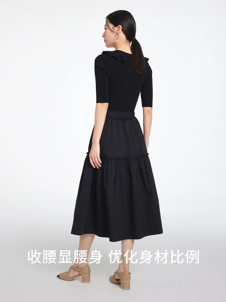 EP YAYING Black Waist Dress