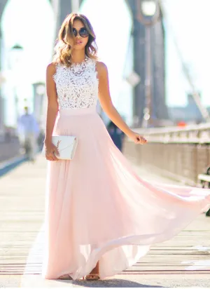 Evening Party Hollow Out Beach Dress Women's Boho Sleeveless Maxi Dress Party dresses