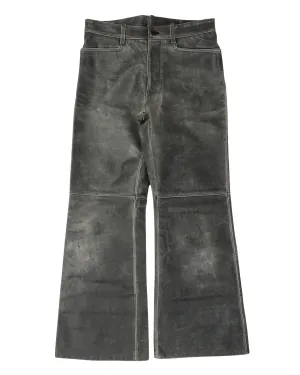 Flared Leather Pants